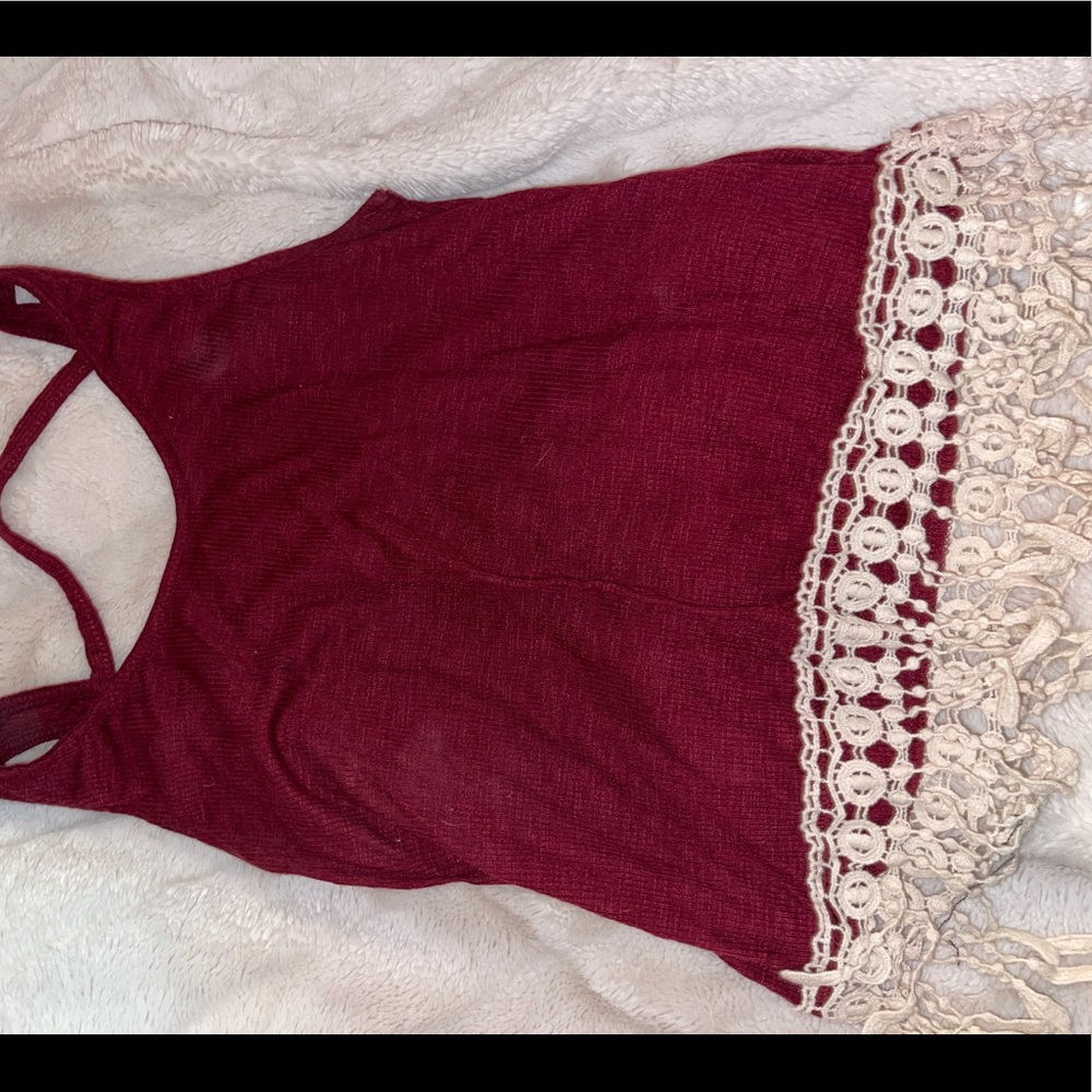 Burgundy shirt